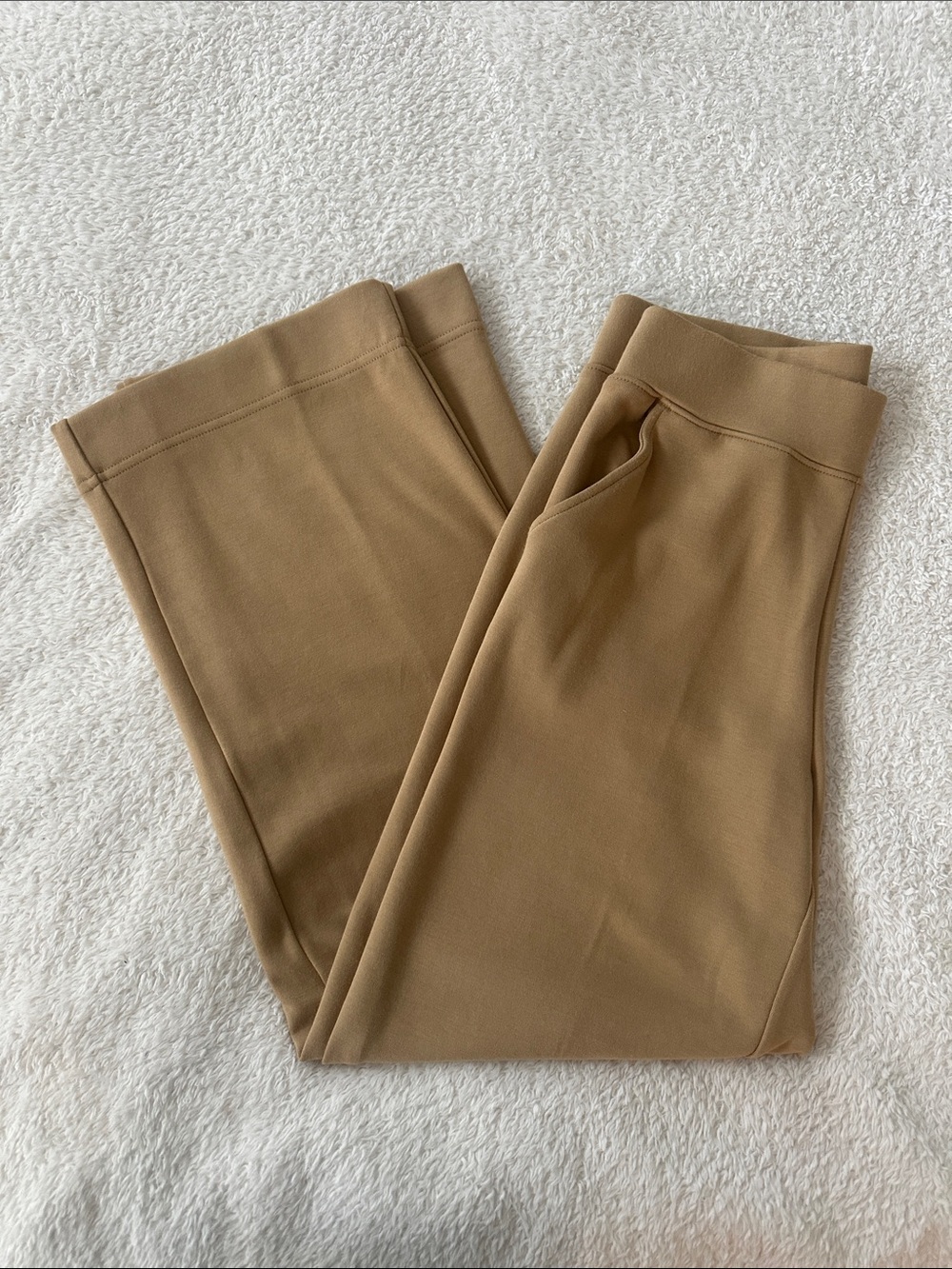 AYR The High Hopes Pima Cotton Wide Leg Pants Tan Size S